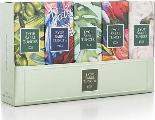 Eyüp Sabri Tuncer Set-3 16ml 5Li Cam Şişe  Sprey Kolonya (Ç.Limonu-Amber-B. Mandalina-Okyanus-Tütün) - Image 1