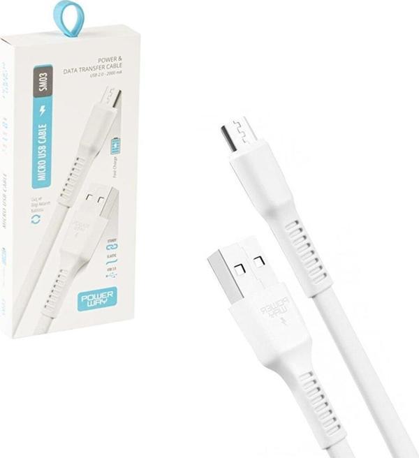 Powerway 1 Metre Usb Micro Şarj Kablo Kutulu Usb 2.0 Hızlı Şarj - Image 1