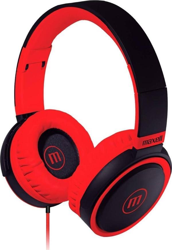 Maxell Kulaküstü Kablolu Kulaklık Siyah-Kırmızı - Image 1