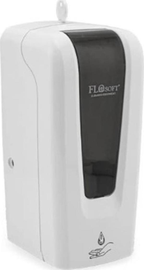 Flosoft Beyaz Fotoselli Sıvı Sabunluk 1000 ml Adaptörsüz Kızıl Ötesi Sensör Sıvı Sabunluk - Image 1
