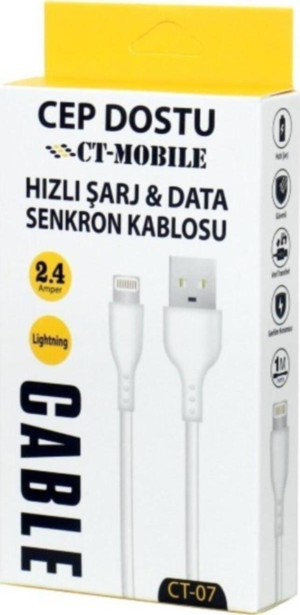 Dataline 2.4 Amper Iphone Lightning Data Kablosu Hızlı Şarj 1.5 Metre - Image 1