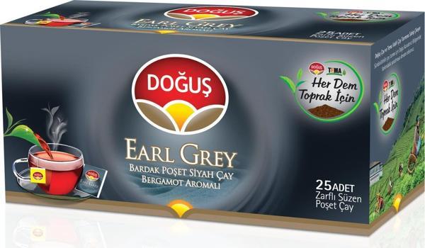 Doğuş Early Grey Süzen Poşet Bardak Sallama Çay 25 Li Paket - Image 1