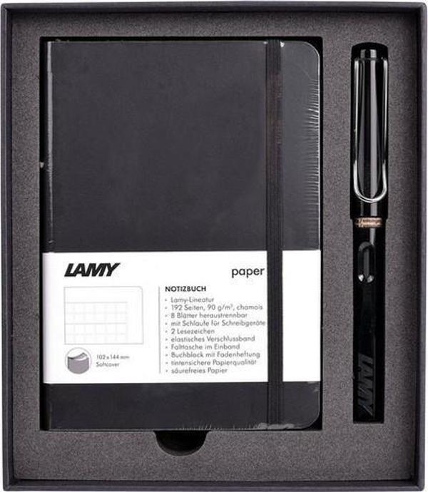 LAMY YUMUŞAK KAPAK A6 DEFTER VE DOLMA KALEM SETİ (SİYAH) - Image 1