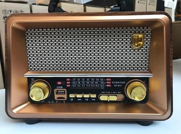 Everton Bluetooth Fm - Usb - Tf - Aux Şarjlı Nostaljik Radyo - Image 1