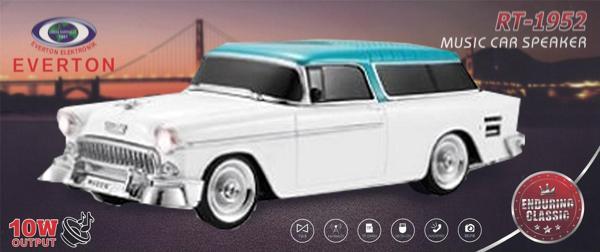 EVERTON RT-1950 Beyaz Arabalı  Bluetooth Fm-Usb-Tf-Aux Şarjlı Nostaljik Radyo - Image 1