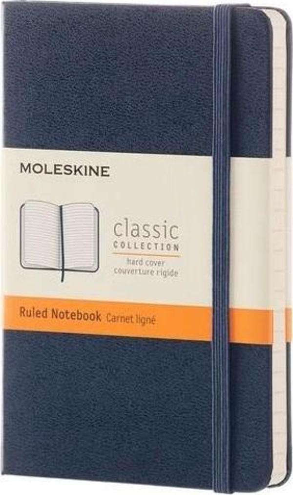 Moleskine Sert Kapak Defter Safir Mavi (Çizgili - 9x14) - Image 1