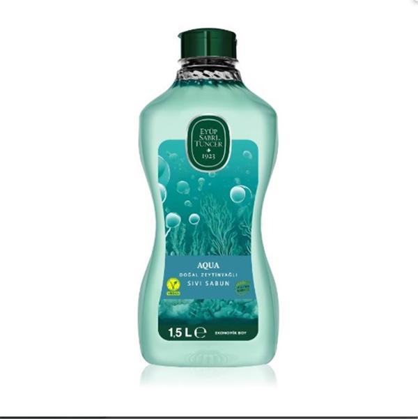 Eyüp Sabri Tuncer 1.5 Litre Aqua Doğal Zeytin Yağlı Sıvı Sabun Pet Şişe - Image 1
