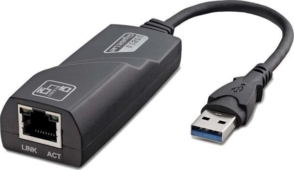 Büro Ev Ofis Network Bağlantısı için Siyah 100MBPS USB3.0 Ethernet Card - Image 1