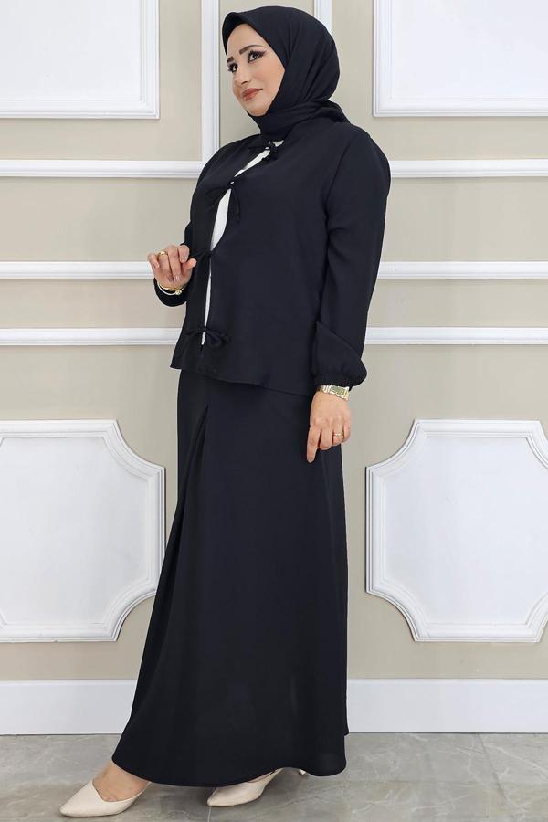 KADIN ÖNÜ BAĞCIKLI TESETTÜR 3 LÜ TAKIM - Image 1