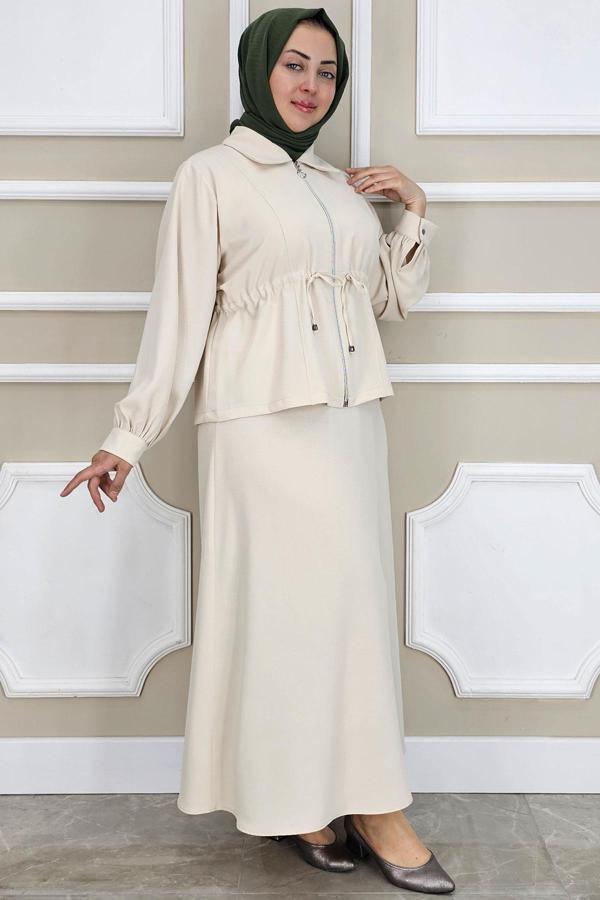 KADIN FERMUARLI BAĞCIKLI TESETTÜR TAKIM - Image 1