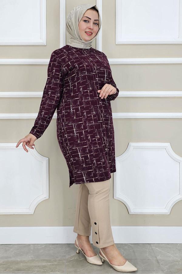 KADIN DESENLİ TESETTÜR TUNİK - Image 1
