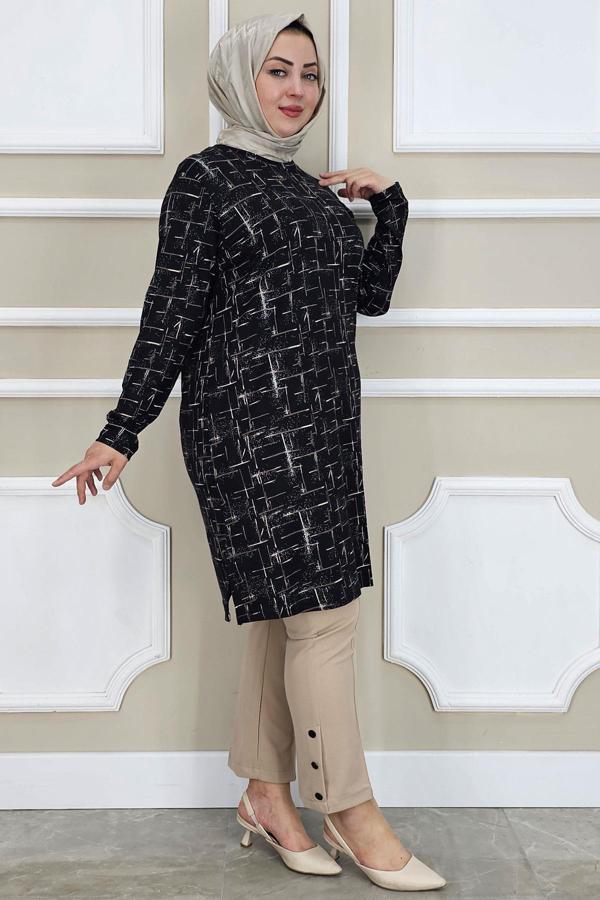 KADIN DESENLİ TESETTÜR TUNİK - Image 1