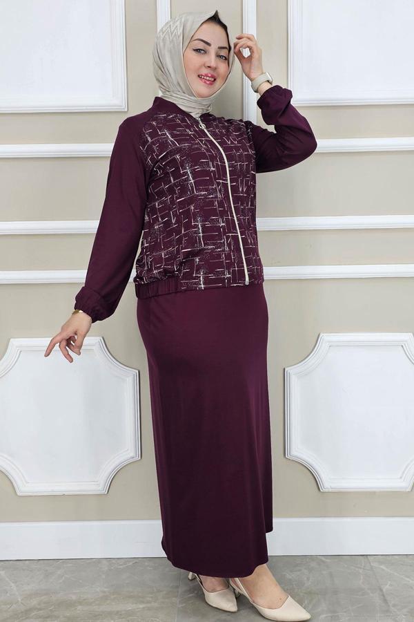 KADIN DESENLİ TESETTÜR TAKIM - Image 1