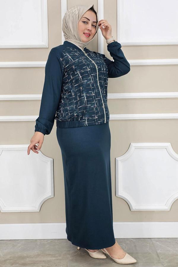 KADIN DESENLİ TESETTÜR TAKIM - Image 1