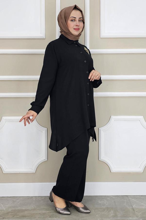 KADIN BROŞ DETAYLI TESETTÜR TAKIM - Image 1