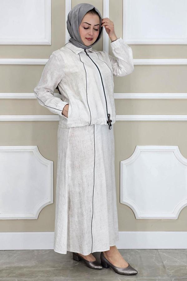 KADIN BİYELİ FERMUARLI TESETTÜR TAKIM - Image 1