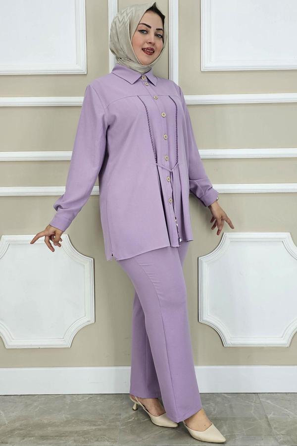 KADIN DANTEL ŞERİT DETAYLI TESETTÜR TAKIM - Image 1