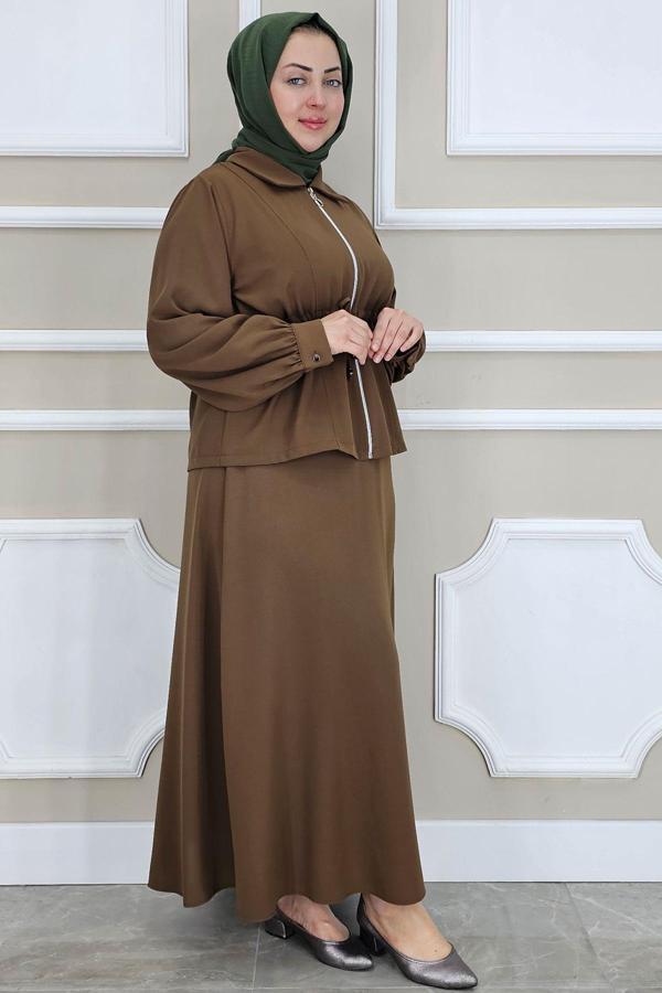 KADIN FERMUARLI BAĞCIKLI TESETTÜR TAKIM - Image 1