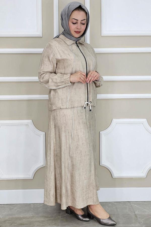 KADIN BİYELİ FERMUARLI TESETTÜR TAKIM - Image 1