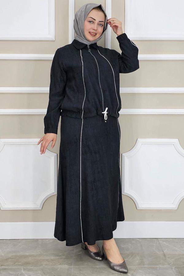 KADIN BİYELİ FERMUARLI TESETTÜR TAKIM - Image 1