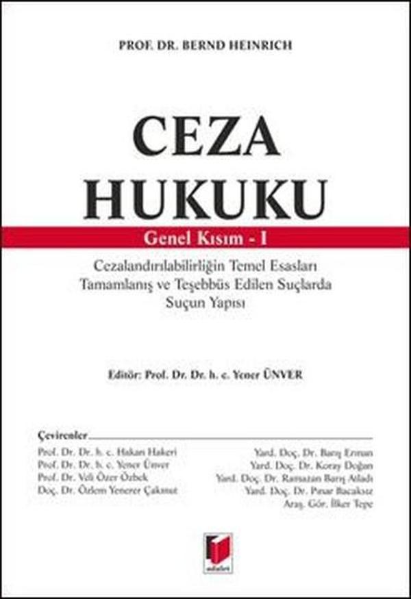Ceza Hukuku Genel Kısım-I - Adalet Yayınları - Image 1