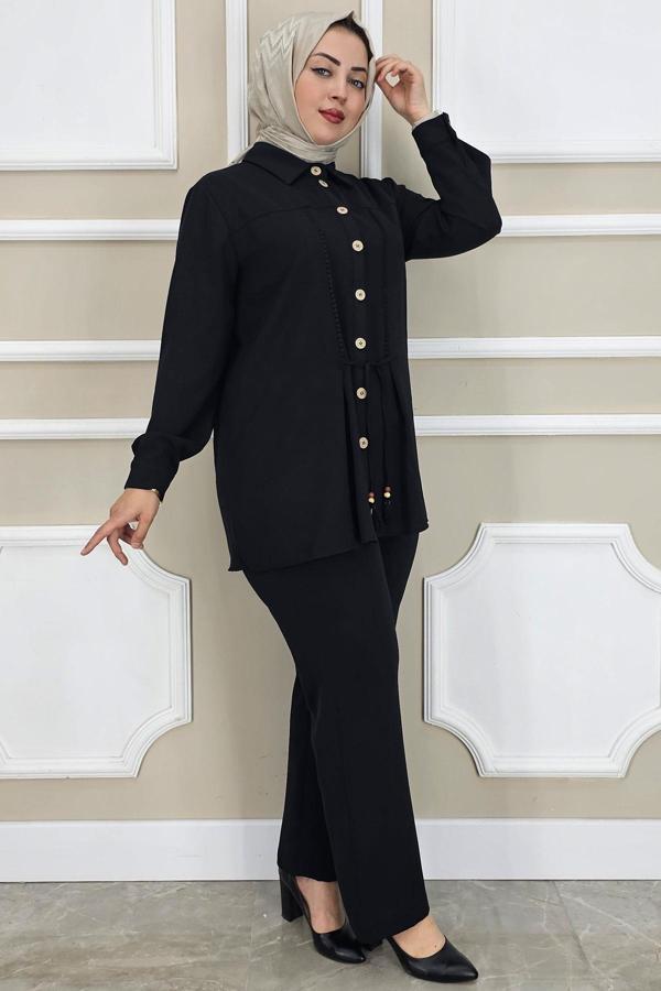 KADIN DANTEL ŞERİT DETAYLI TESETTÜR TAKIM - Image 1