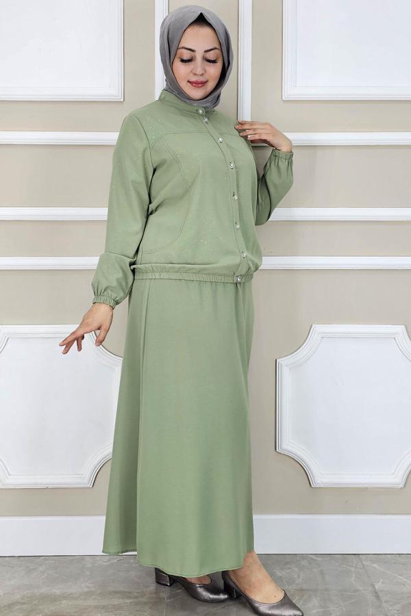 KADIN YAY DESENLİ TESETTÜR TAKIM - Image 1