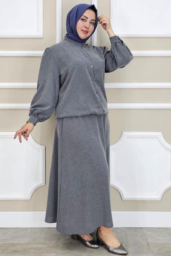 KADIN TAŞ DETAYLI TESETTÜR TAKIM - Image 1