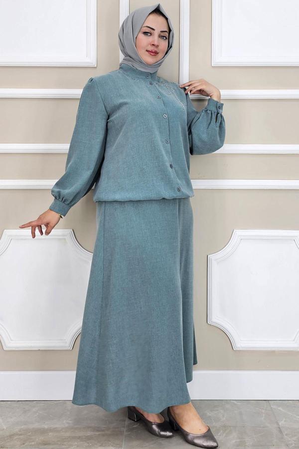 KADIN TAŞ DETAYLI TESETTÜR TAKIM - Image 1