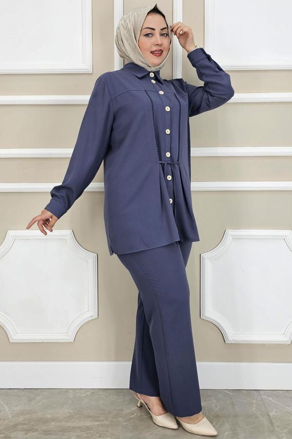 KADIN DANTEL ŞERİT DETAYLI TESETTÜR TAKIM - Image 1