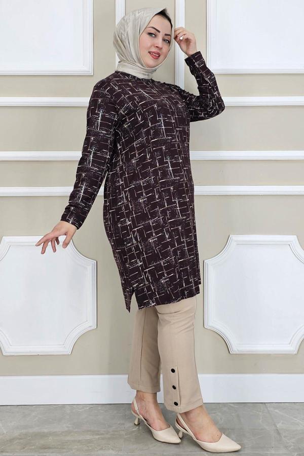 KADIN DESENLİ TESETTÜR TUNİK - Image 1