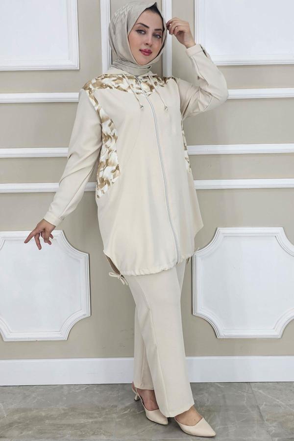 KADIN KOMBİN DETAYLI TESETTÜR TAKIM - Image 1