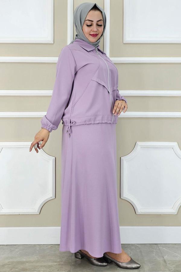 KADIN ALLER DİKİM TAŞ DETAYLI TESETTÜR TAKIM - Image 1