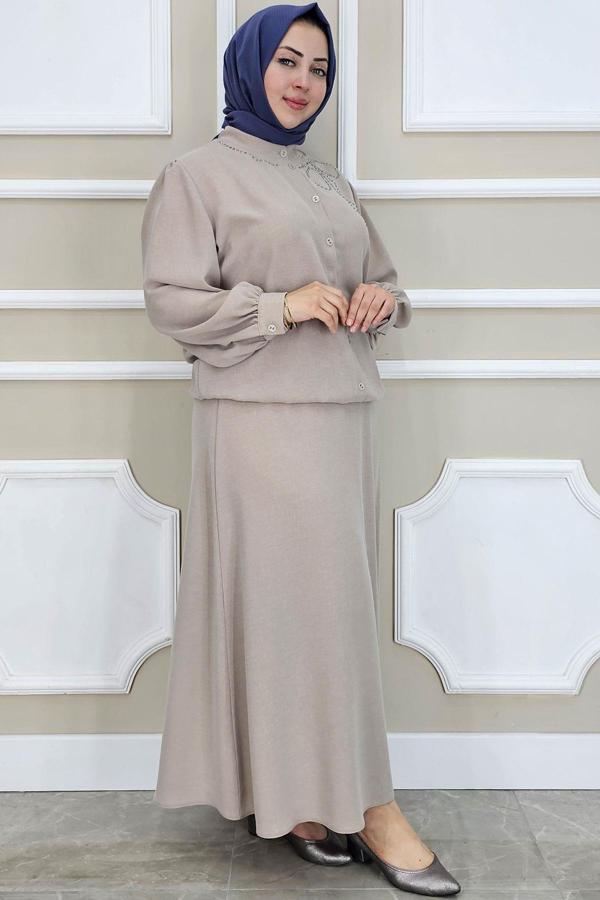 KADIN TAŞ DETAYLI TESETTÜR TAKIM - Image 1