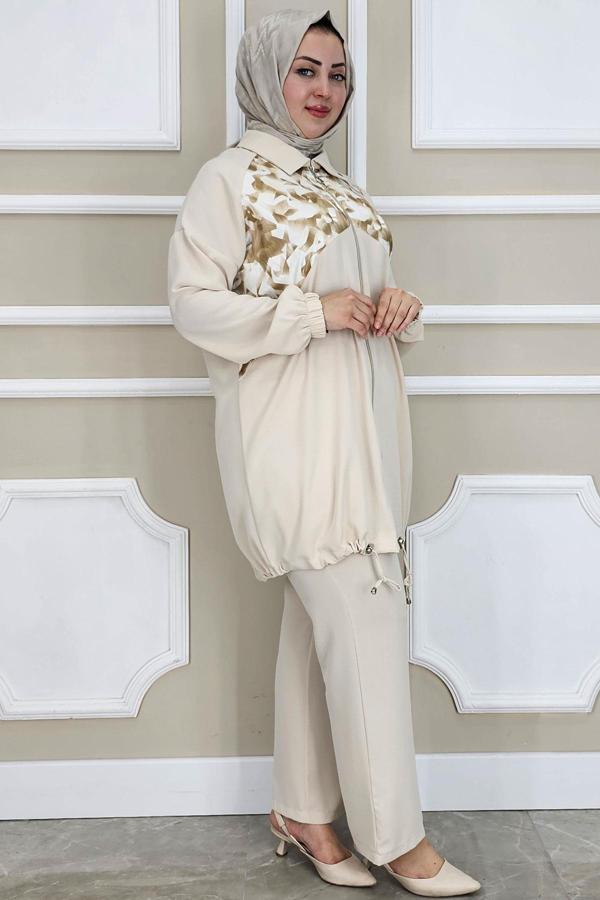 KADIN DESEN KOMBİNLİ TESETTÜR TAKIM - Image 1