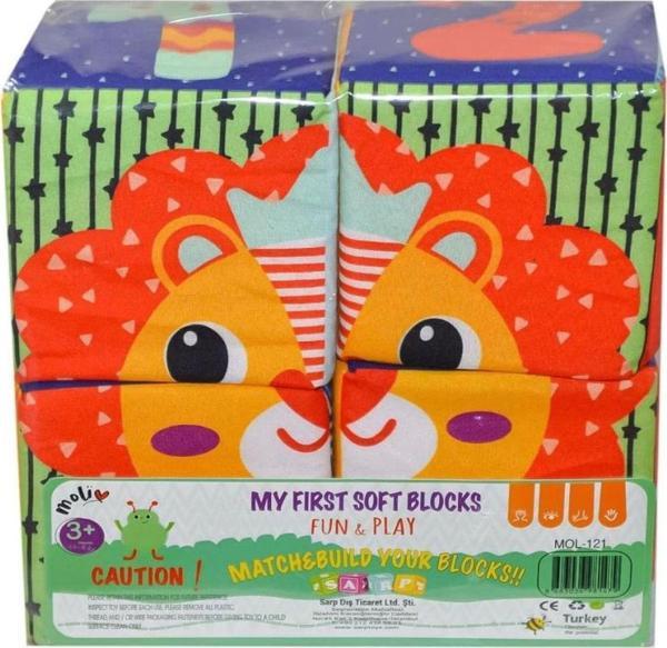 Asya Oyuncak Çocuk Mol-121 Pvc 4Lü Eğitici Küp - - Image 1