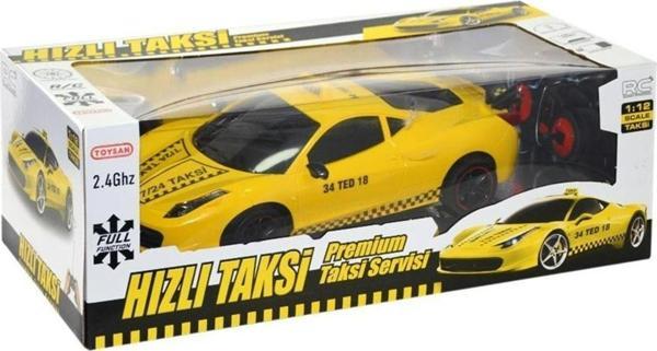 Toysan 25 Uzaktan Kumandalı Şarjlı Hızlı Taksi Aracı 1:12 - Image 1