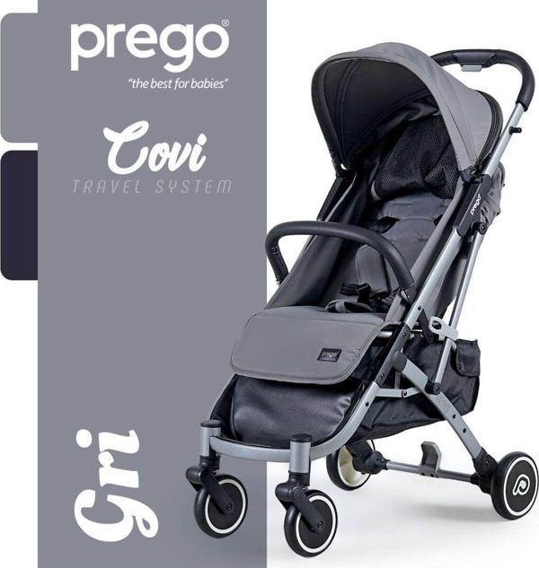 Prego 2024 Covi Gri Kabin Tipi Bebek Arabası - Image 1