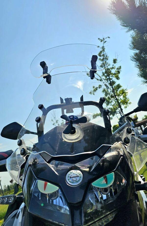 KYMCO uyumlu Deflektör Rüzgar Saptırıcı Siperlik Şeffaf Motor Camı Cam Uzatma MODEL 3  - Image 1