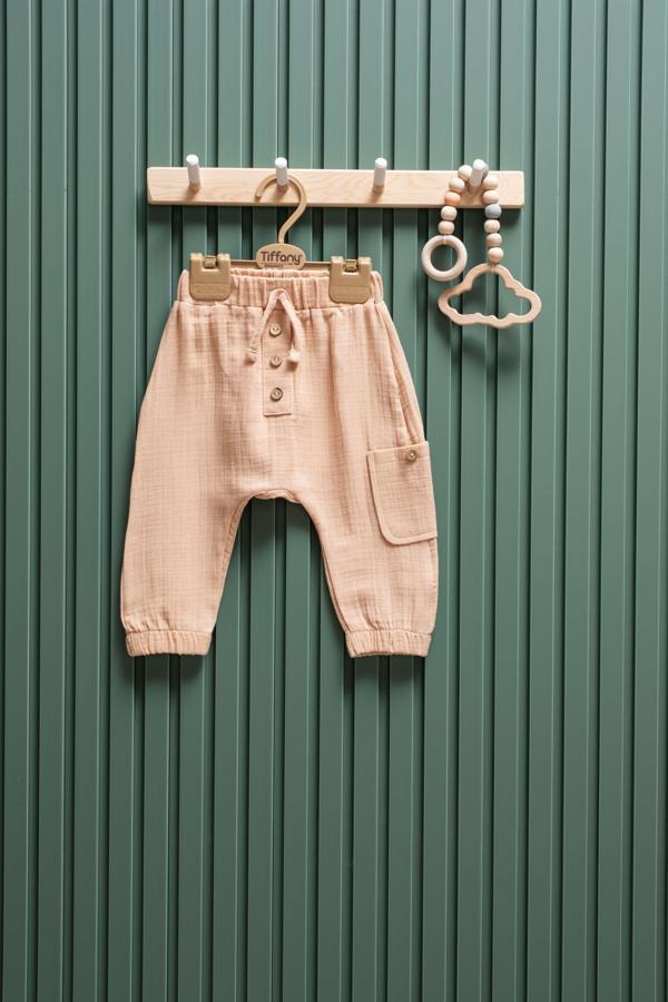 Bebek Müslin Şalvar Düğmeli Pantolon  6 Ay  3 Yaş - Image 1