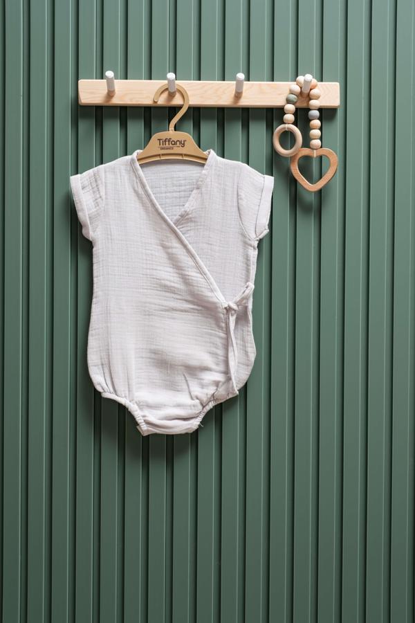 Unisex Müslin Kruvaze Badi  0-12 Ay %100 Pamuk - Image 1