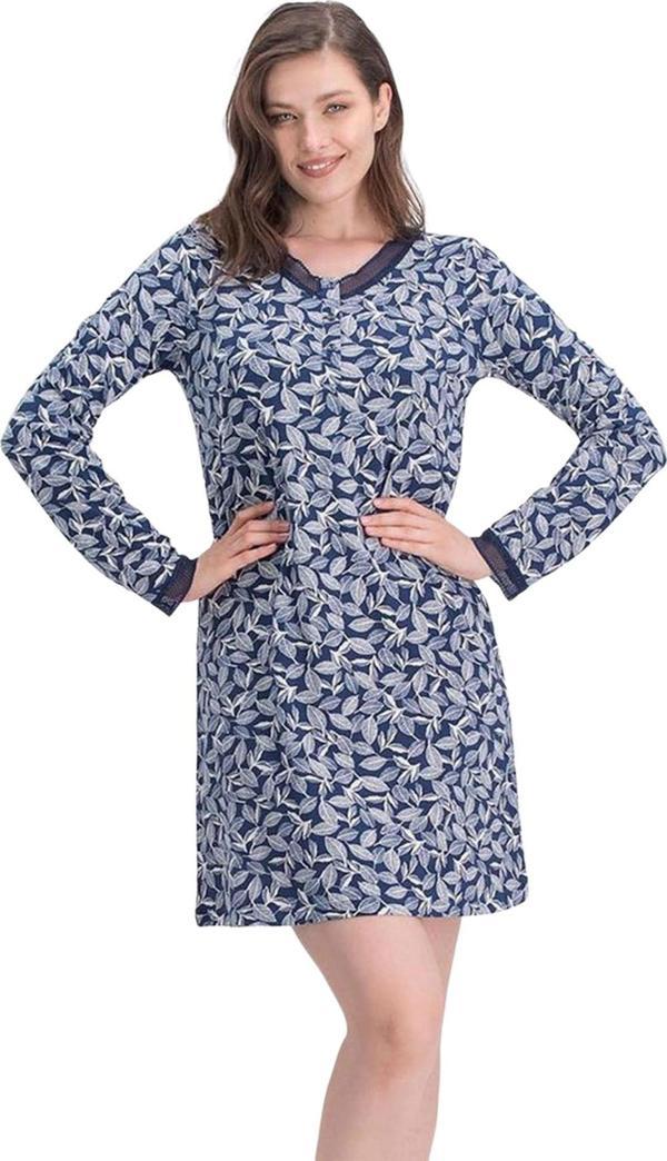Flora Arnetta Yaprak Desen Tunik Gecelik (AR416) - Image 1