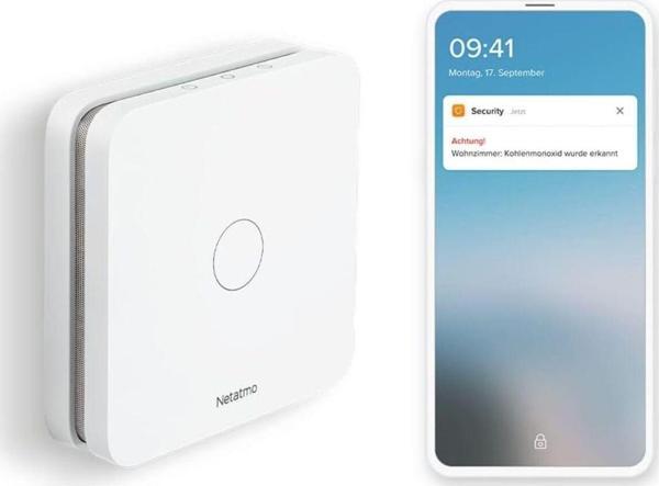 Netatmo Akıllı Karbonmonoksit Dedektörü Wi-Fi Bağlantılı, 10 Yıllık Pil, 85 Db Alarm En 50291 Ve Nf, Nco-De - Image 1