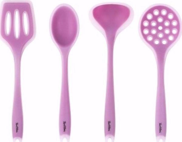 Tantitoni Silikon, 4'Lü, Servis Seti, Silikon Servis Seti, Kepçe, Kevgir, Spatula, SOFT SET4SFFV - Image 1
