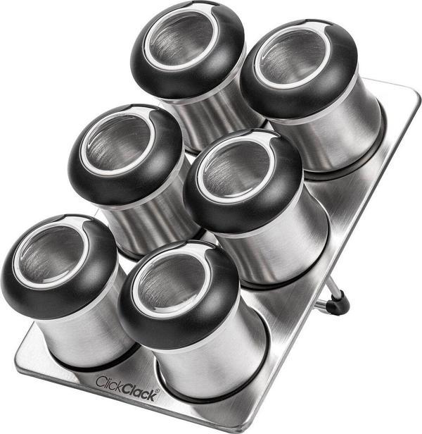 Tantitoni STANDLI 6LI PASLANMAZ ÇELİK BAHARATLIK SETİ 110ML - Image 1