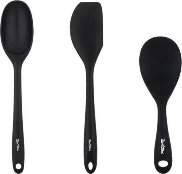 Tantitoni TANTİTONİ 3 SİLİKON BÜYÜK KAŞIK,PİLAV VE SPATULA SETİ ***GRİ RENK **** - Image 1