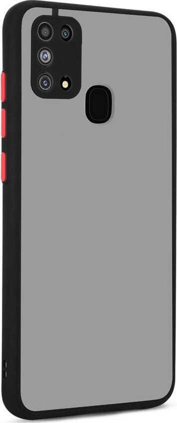 Samsung Galaxy M31 Uyumlu Kamera Korumalı Darbeye Karşı Dayanıklı Arkası Mat Silikon Kılıf - Image 1