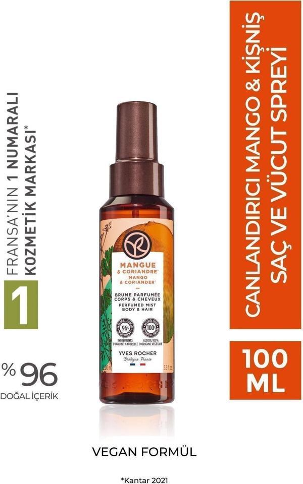 Yves Rocher Saç Ve Vücut Spreyi- Canlandırıcı Mango & Kişniş - 100Ml - Image 1