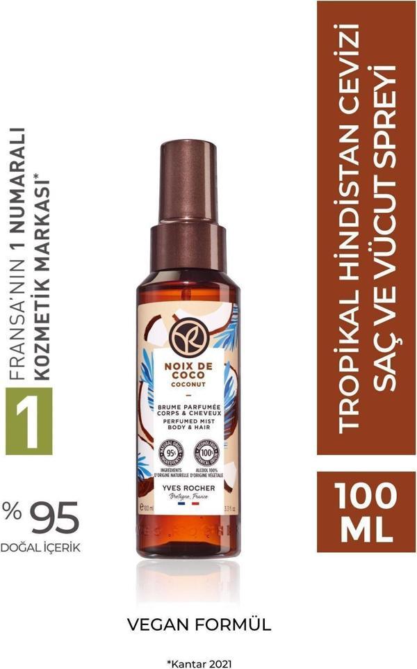 Yves Rocher Saç Ve Vücut Spreyi- Tropikal Hindistan Cevizi - 100Ml - Image 1