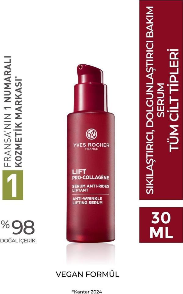 Yves Rocher Serum-Sıkılaştırıcı,Dolgunlaştırıcı Bitkisel Kolajen Ve Hyaluronik Bakım/Lift Pro Collagene - Image 1